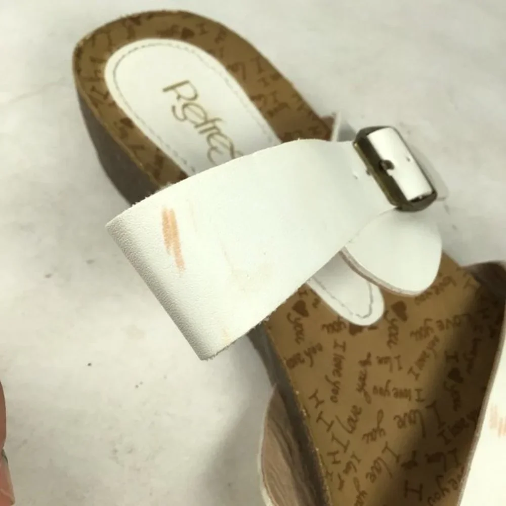 Refresh Baha Pinch Toe Sandal White Size 8 - Picture 8 of 12
